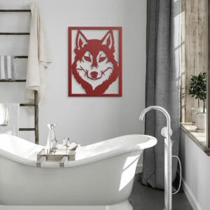 Metal Wolf Head Wall Art