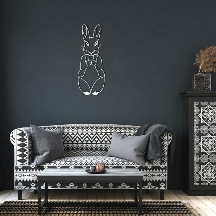 Bunny Metal Art for Wall Decor