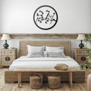 Birds on a Branch Metal Wall Art