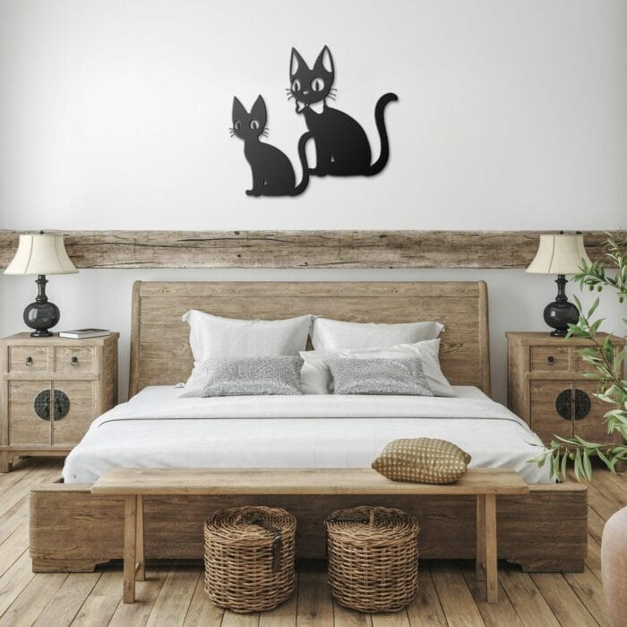 Cat Silhouette Metal Wall Art