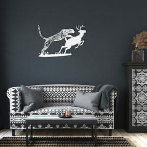 Leopard Metal Wall Art for Drawing Room