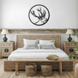 Metal Stag Head Wall Art