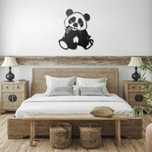 Panda Metal Wall Art for Living Room