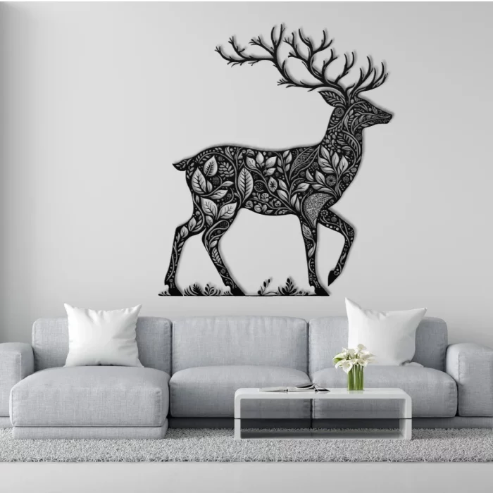 Beautiful deer metal wall art piece