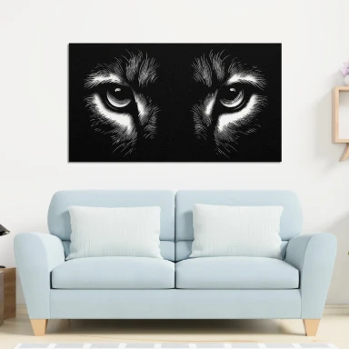 lion eyes metal art